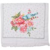 Clayre & Eef CTCHB Полотенце для гостей 40x66 см бело-розовое