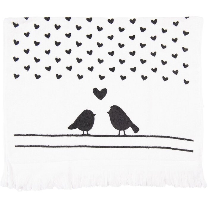 Полотенце для гостей Clayre & Eef CTLBS 40x66 см черно-белое