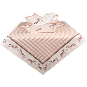 Clayre & Eef DHL01 Скатерть 100x100 см коричневая