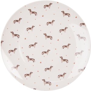 Clayre & Eef DHLFP Teller Dackel Ø 26 cm Beige...