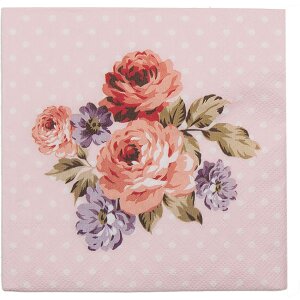 Clayre & Eef DTR73-2 Papierservietten 33x33 cm Rosa...