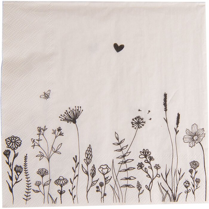 Clayre & Eef FAF73 Бумажные салфетки 33x33 см (20 шт.) Бежевый