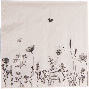 Clayre & Eef FAF73 Papierservietten 33x33 cm Beige 20...