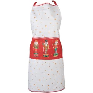 Clayre & Eef HLC41 Schürze 70x85 cm Beige Rot