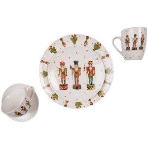 Clayre & Eef HLCKS Кофейная чашка с блюдцем 12x9x6 см - Ø 14x2 см - 200 мл