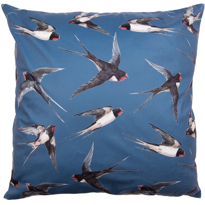 Clayre & Eef KT021.315 Чехол для подушки 45x45 см синий - белый