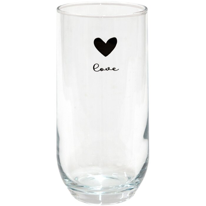 Clayre & Eef LBSGL0009 Стакан для питья Ø 6x14 см - 280 мл Черный