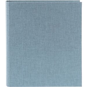 Папка для бумаг Goldbuch с льняными кольцами Summertime сине-серая DIN A4