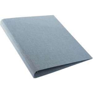 Папка для бумаг Goldbuch с льняными кольцами Summertime сине-серая DIN A4