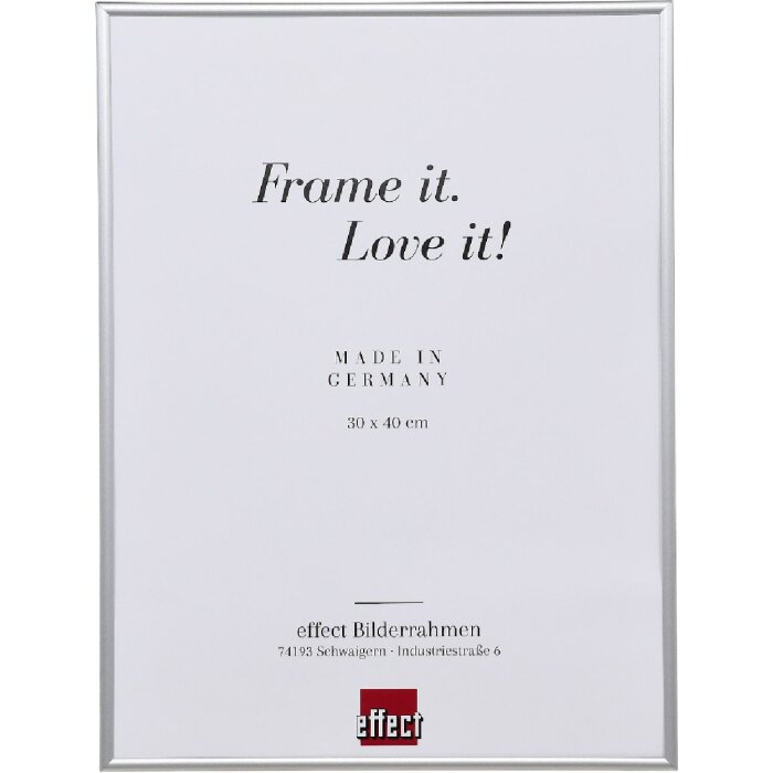 Effect Kunststoffrahmen Art alulike 18x27 cm Klarglas Silber