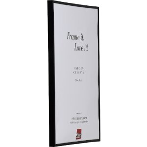 Эффектная пластиковая рамка Art black 25x35 см прозрачное стекло