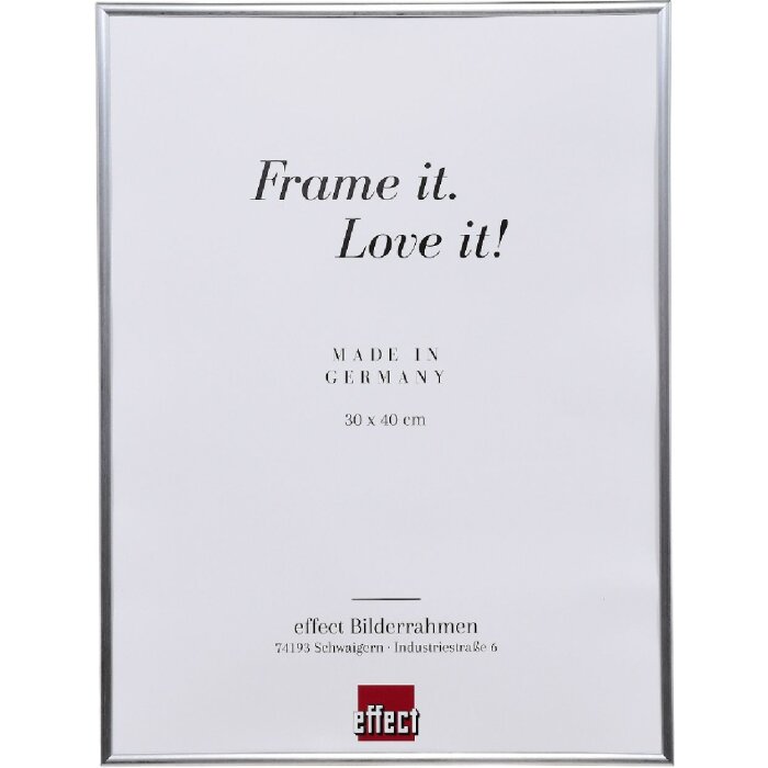 Effect Kunststoffrahmen Art silber 40x60 cm Klarglas