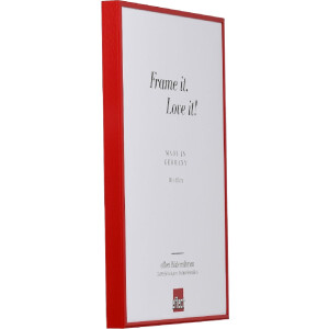 Эффектная алюминиевая фоторамка Quadro 62x93 см красное прозрачное стекло