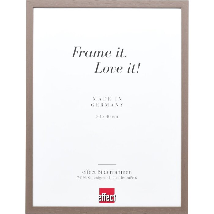 Effect Holzrahmen Profil 35 braun 25x60 cm Normalglas