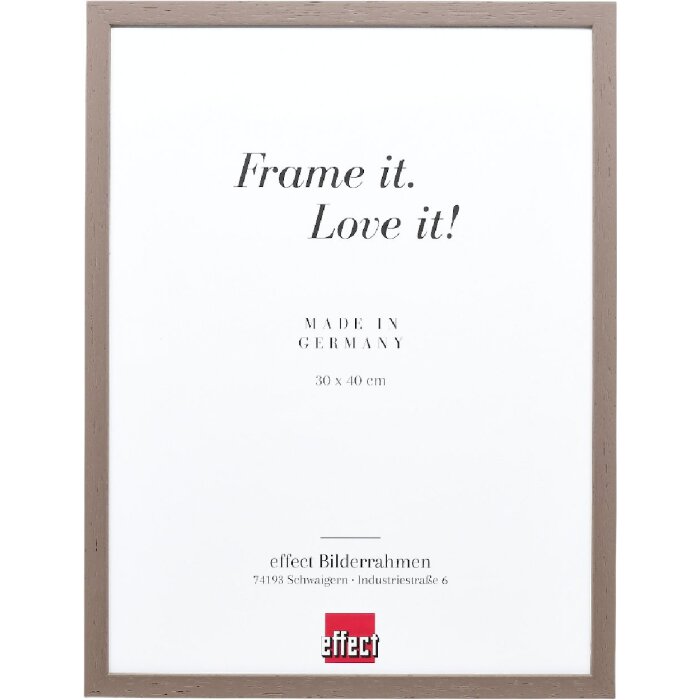 Эффектная деревянная рама профиль 35 коричневый 50x70 см обычное стекло