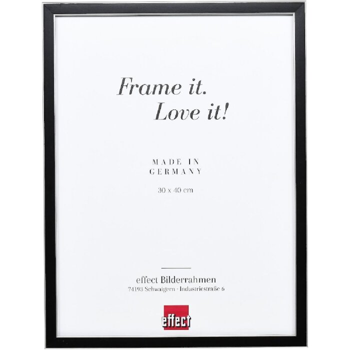 Effect Massivholz-Bilderrahmen Profil 39 schwarz 14,8x21 cm