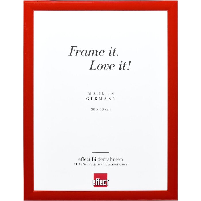 Фоторамка Effect из дерева, профиль 43, красный глянцевый, 35x100 см
