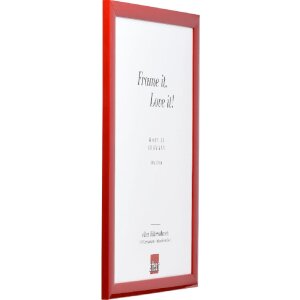 Фоторамка Effect из дерева профиль 43, красный глянцевый, 60x90 см