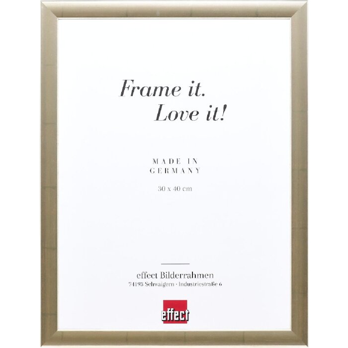 Фоторамка Effect из дерева, профиль 43, серебро, 70x70 см, стандартное стекло