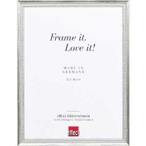 Фоторамка Effect из дерева профиль 48 серебристая 25x35 см