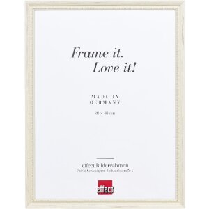 Фоторамка effect из массива дерева, 27x48 см, белый, с...