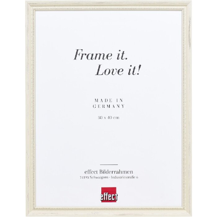 Фоторамка Effect из дерева, профиль 48, белый, 50x70 см, с прозрачным стеклом