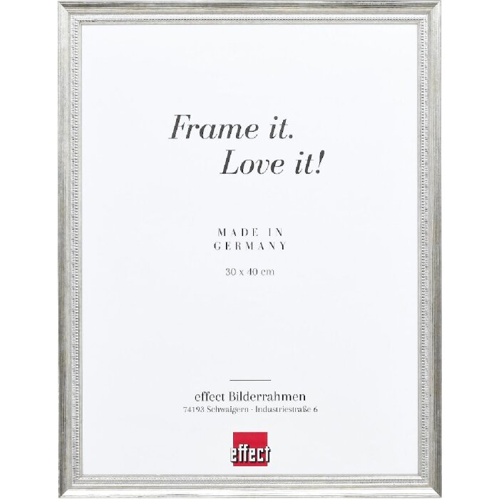 Фоторамка Effect из дерева профиль 48 серебристая 30,5x91,5 см с прозрачным стеклом