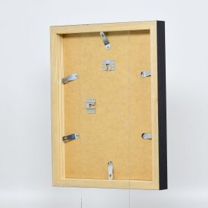 Effect Holz-Bilderrahmen Profil 55 schwarz 25x35 cm Normalglas