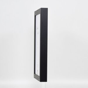 Effect Holz-Bilderrahmen Profil 55 schwarz 25x35 cm Normalglas