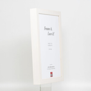 Эффектная деревянная фоторамка профиль 55 белый 35х100 см обычное стекло