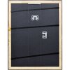 Эффектная деревянная фоторамка Профиль 85 Черный 18x27 см Обычное стекло