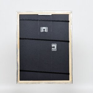 Эффектная деревянная фоторамка профиль 85 серебро 21x29,7 см обычное стекло