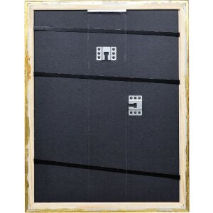 Эффектная деревянная фоторамка профиль 85 золото 27x48 см обычное стекло