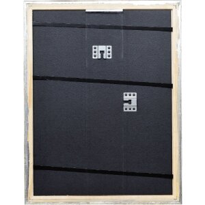 Эффектная деревянная фоторамка профиль 85 серебро 59,4x84,1 см обычное стекло