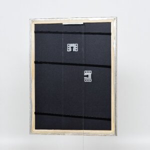 Эффектная деревянная фоторамка профиль 85 серебро 30,5x91,5 см обычное стекло