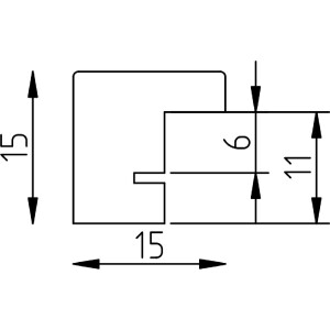 Фоторамка Effect из ольхи 50x70 см с кубическим профилем и Klarglas
