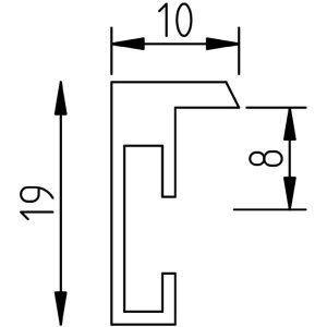 Фоторамка Effect B1 огнестойкая алюминиевая серия 2 25x70 см