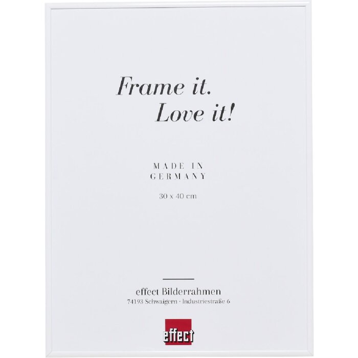 Effect Aluminium-Bilderrahmen Quadro 42x59,4 cm weiß Antireflexglas MDF