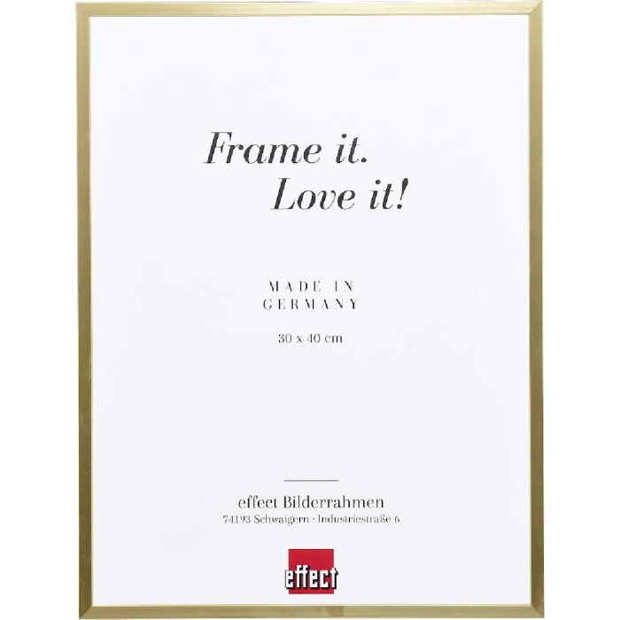 Фоторамка Effect из алюминия серия 2 антибликовое стекло золото 35x100 см