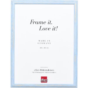Effect Holzrahmen Profil 32 blau 25x70 cm Antireflexglas