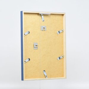 Effect Holzrahmen Profil 35 blau 25x70 cm Antireflexglas