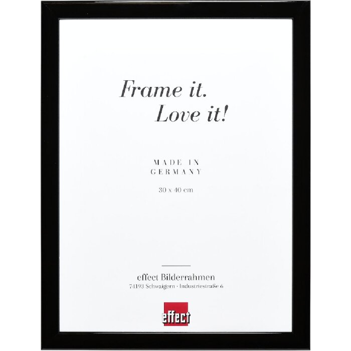 Фоторамка Effect из дерева, профиль 43, черная глянцевая, 10x15 см