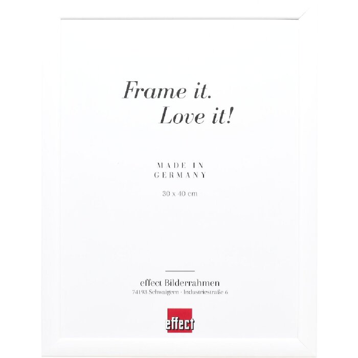 Фоторамка Effect из дерева, белый глянцевый, 20x30 см, антирефлексное стекло