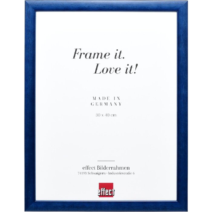 Фоторамка Effect из дерева профиль 43 royalblau 40x40 см с антирефлективным стеклом