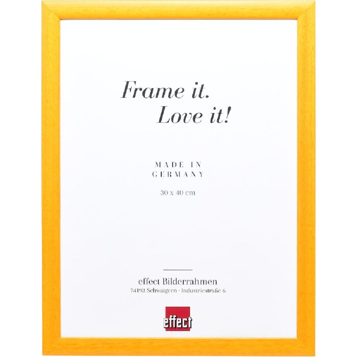 Фоторамка Effect из дерева профиль 43, медовый, 45x60 см, антирефлексное стекло