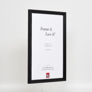 Effect Holzrahmen Profil 48 schwarz 25x50 cm Antireflexglas