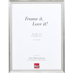 Effect Holzrahmen Profil 48 silber 25x50 cm mit...