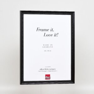 Effect Holzrahmen Profil 48 schwarz 25x60 cm mit Antireflexglas