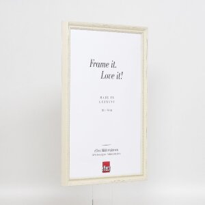 Effect Holzrahmen Profil 48 weiß 25x70 cm mit Antireflexglas