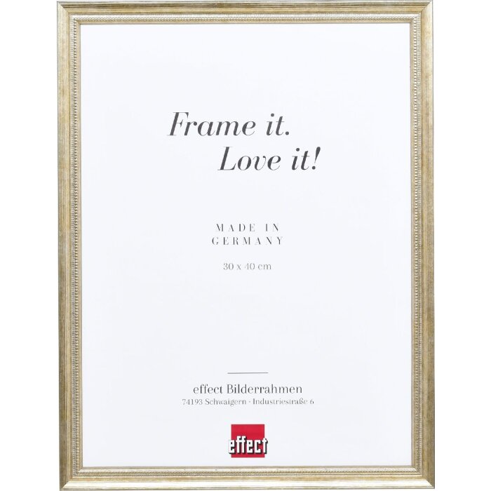 Effect Holzrahmen Profil 48 gold 25x80 cm mit Antireflexglas